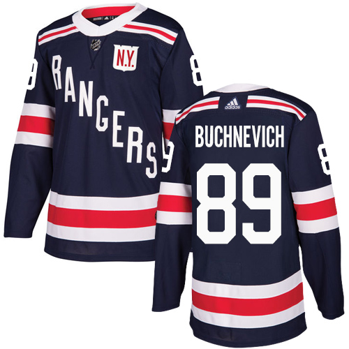 Adidas Rangers #89 Pavel Buchnevich Navy Blue Authentic 2018 Winter Classic Stitched NHL Jersey