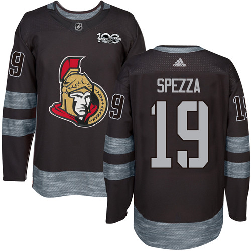 Adidas Senators #19 Jason Spezza Black 1917-2017 100th Anniversary Stitched NHL Jersey