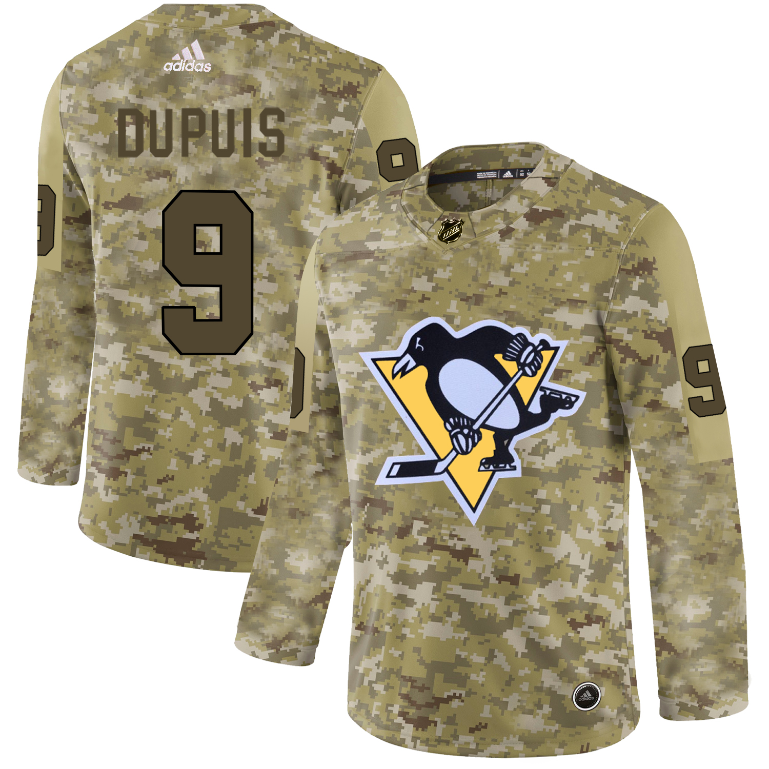 Adidas Penguins #9 Pascal Dupuis Camo Authentic Stitched NHL Jersey