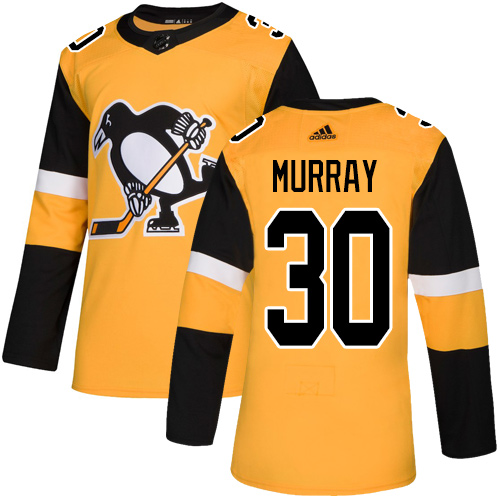 Adidas Penguins #30 Matt Murray Gold Alternate Authentic Stitched NHL Jersey