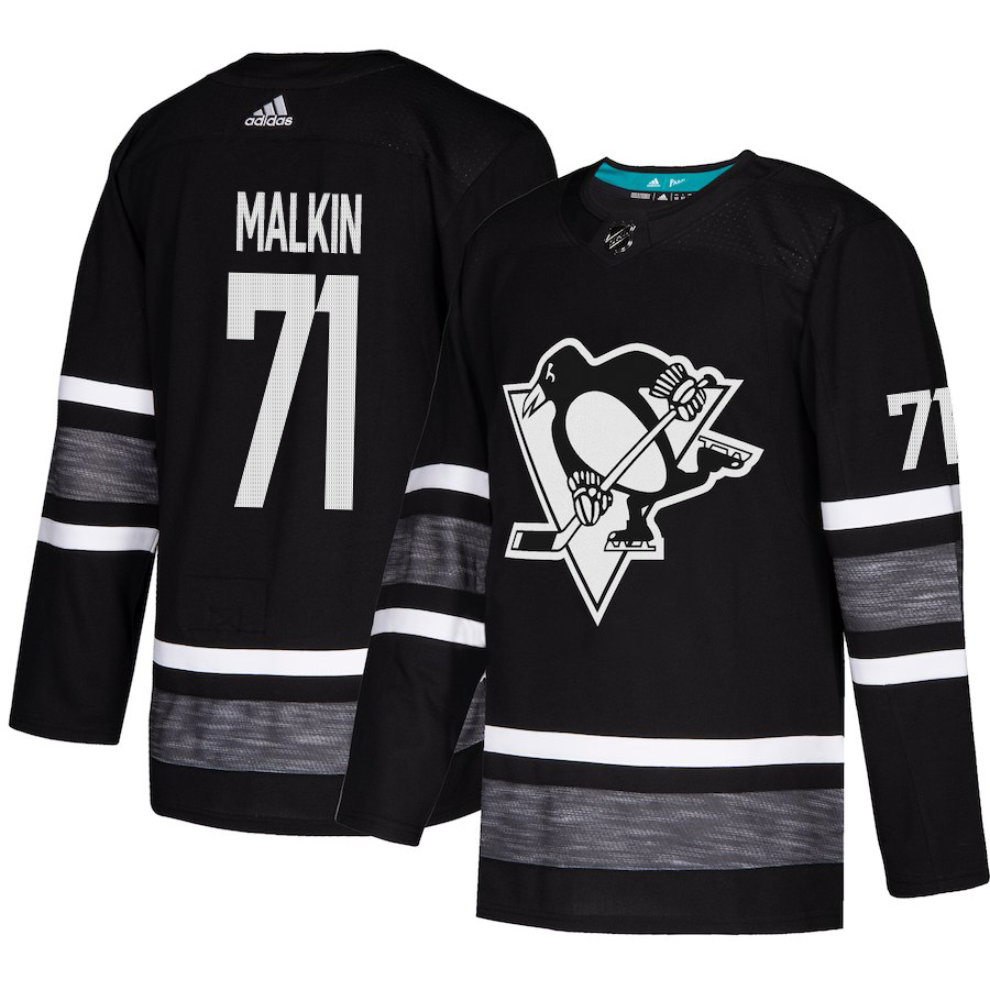 Adidas Penguins #71 Evgeni Malkin Black 2019 All-Star Game Parley Authentic Stitched NHL Jersey