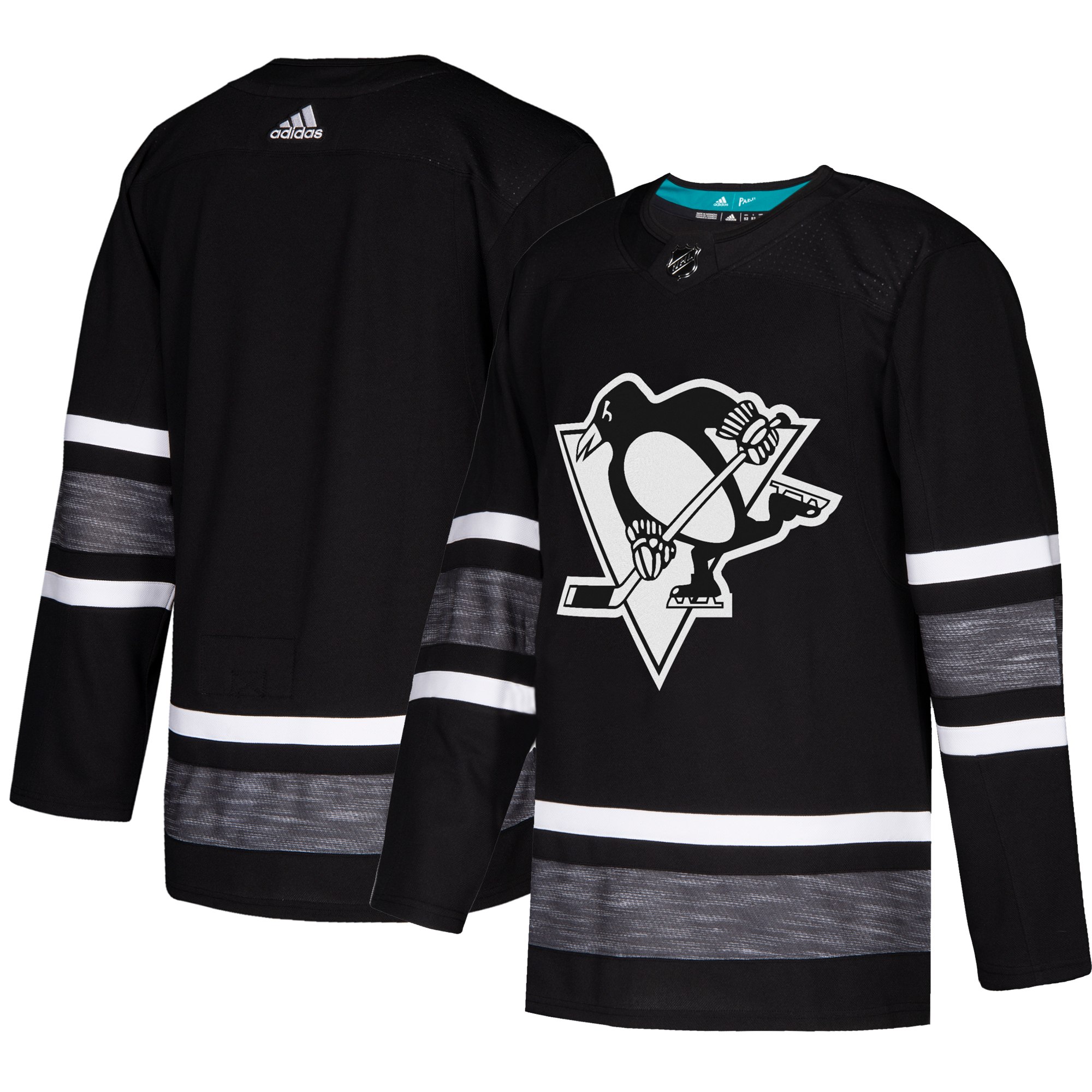 Adidas Penguins Blank Black 2019 All-Star Game Parley Authentic Stitched NHL Jersey