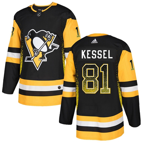 Adidas Penguins #81 Phil Kessel Black Home Authentic Drift Fashion Stitched NHL Jersey