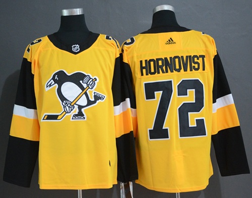 Adidas Penguins #72 Patric Hornqvist Gold Alternate Authentic Stitched NHL Jersey