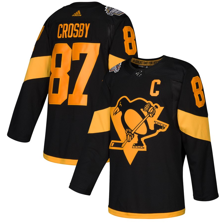 adidas Penguins #87 Sidney Crosby Black 2019 NHL Stadium Series Authentic Stitched NHL Jersey