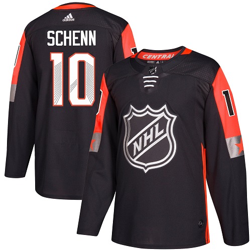 Adidas Blues #10 Brayden Schenn Black 2018 All-Star Central Division Authentic Stitched NHL Jersey