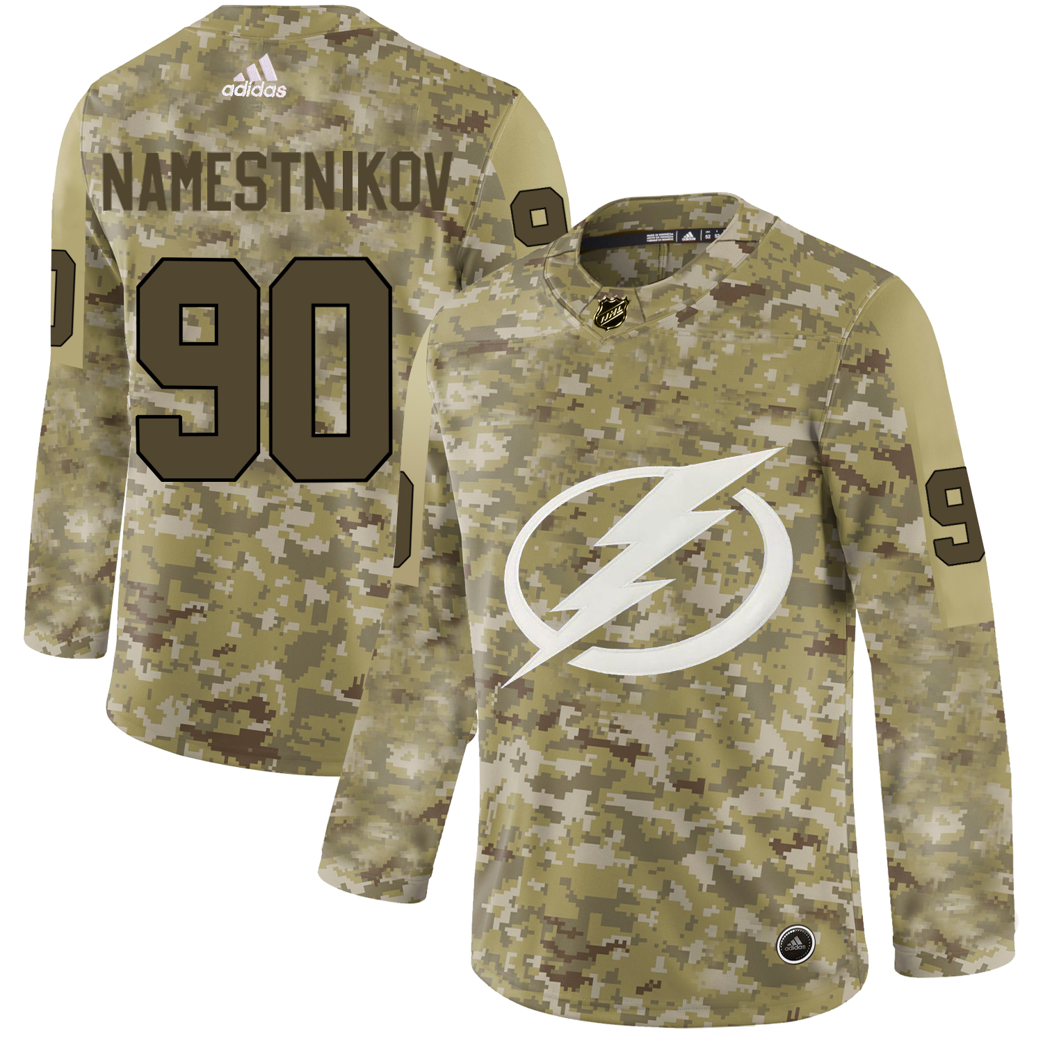Adidas Lightning #90 Vladislav Namestnikov Camo Authentic Stitched NHL Jersey
