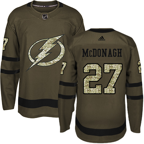 Adidas Lightning #27 Ryan McDonagh Green Salute to Service Stitched NHL Jersey