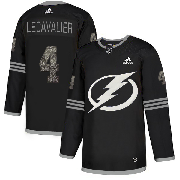 Adidas Lightning #4 Vincent Lecavalier Black Authentic Classic Stitched NHL Jersey