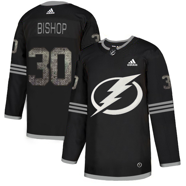 Adidas Lightning #30 Ben Bishop Black Authentic Classic Stitched NHL Jersey