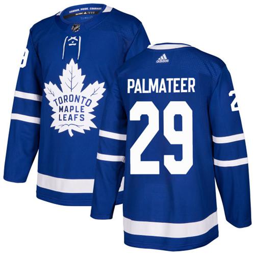 Adidas Maple Leafs #29 Mike Palmateer Blue Home Authentic Stitched NHL Jersey