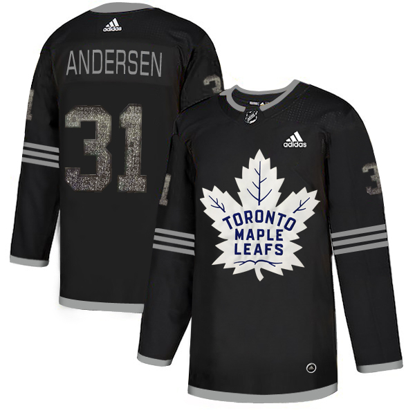 Adidas Maple Leafs #31 Frederik Andersen Black Authentic Classic Stitched NHL Jersey