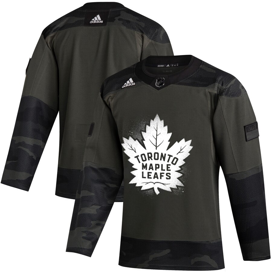 Toronto Maple Leafs Adidas 2019 Veterans Day Authentic Practice NHL Jersey Camo