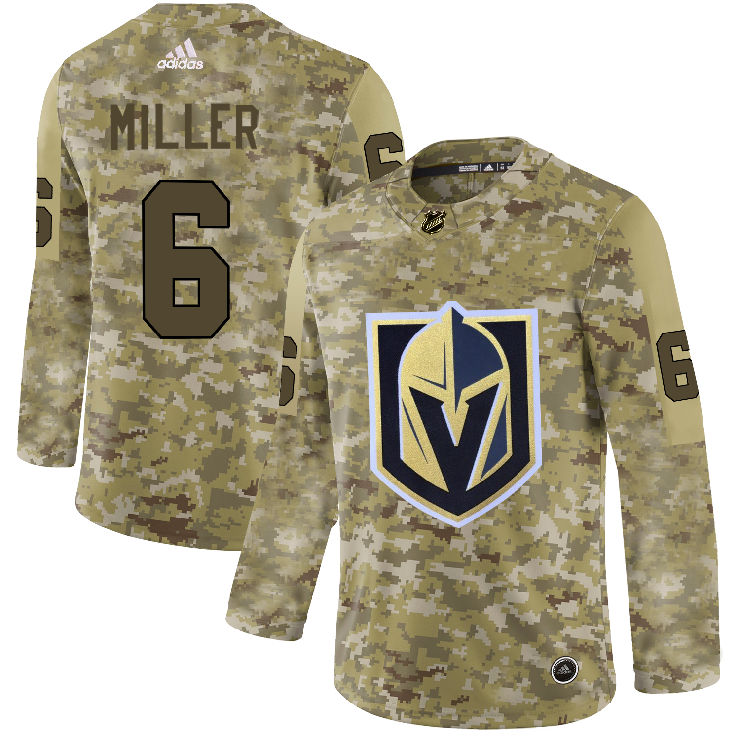 Adidas Golden Knights #6 Colin Miller Camo Authentic Stitched NHL Jersey