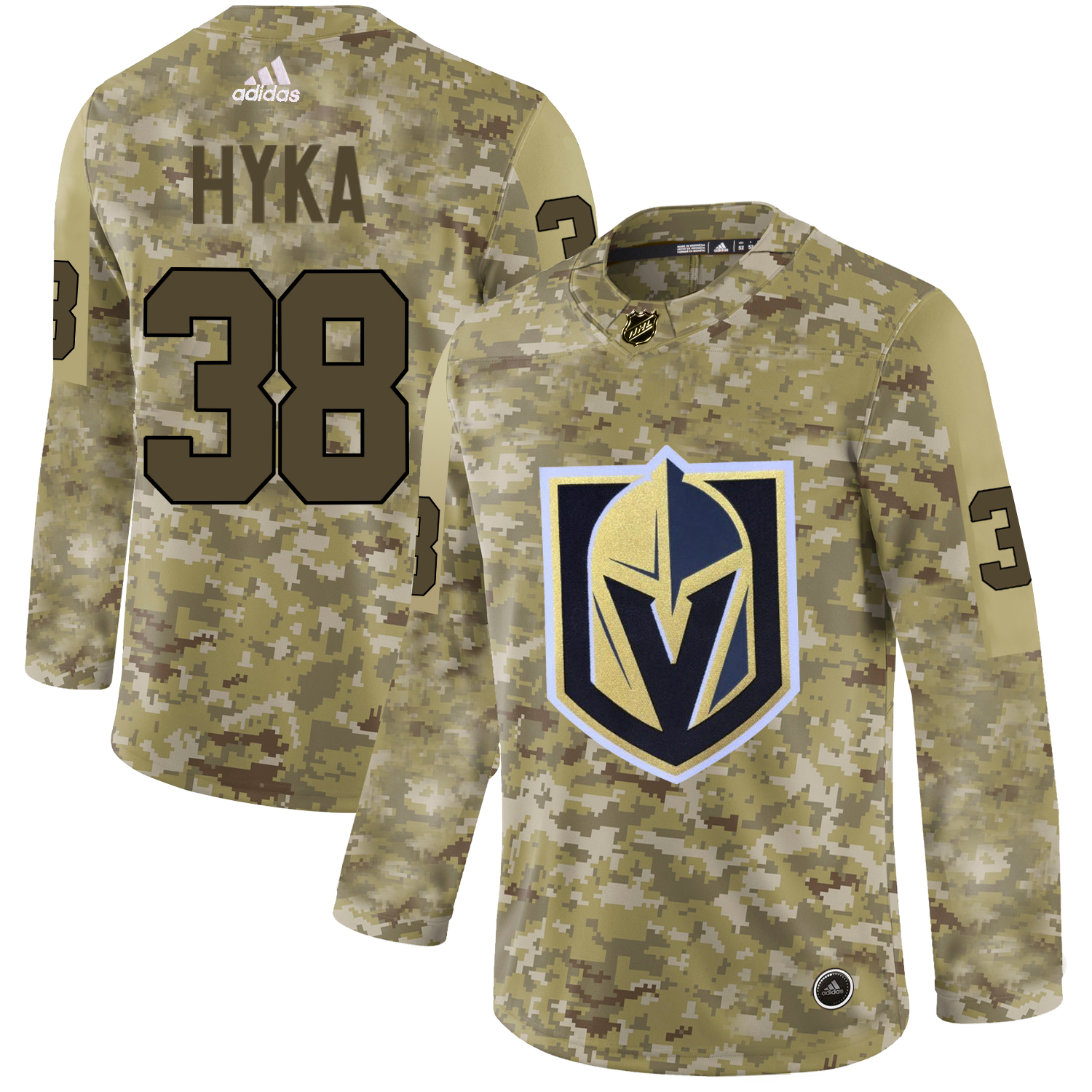 Adidas Golden Knights #38 Tomas Hyka Camo Authentic Stitched NHL Jersey