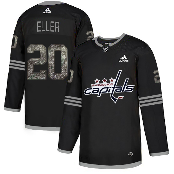 Adidas Capitals #20 Lars Eller Black_1 Authentic Classic Stitched NHL Jersey