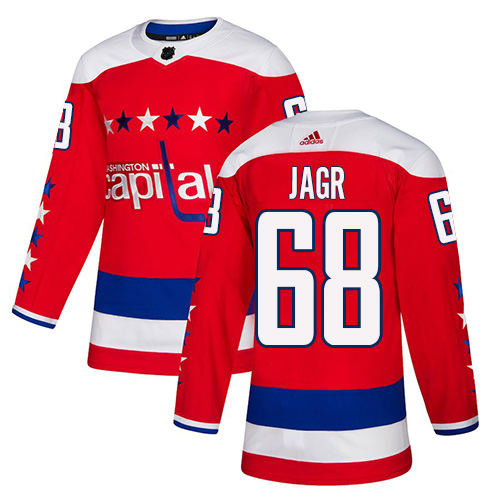 Adidas Capitals #68 Jaromir Jagr Red Alternate Authentic Stitched NHL Jersey