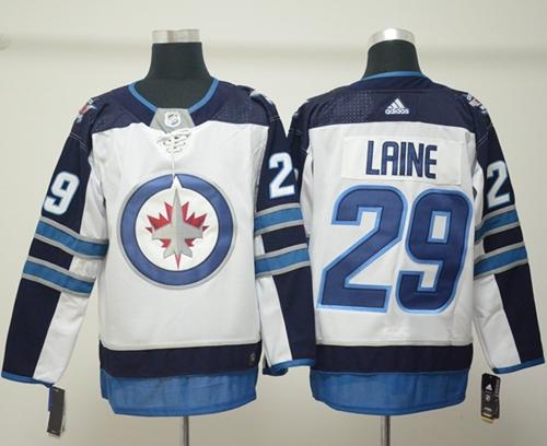 Adidas Jets #29 Patrik Laine White Road Authentic Stitched NHL Jersey