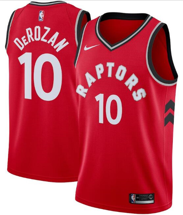 Men's Toronto Raptors #10 DeMar DeRozan Red NBA Icon Edition Swingman Stitched Jersey