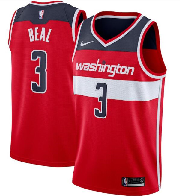 Men's Washington Wizards #3 Bradley Beal Red NBA Icon Edition Swingman Stitched Jersey