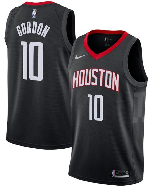 Men's Houston Rockets #10 Eric Gordon Black NBA Statement Edition Swingman Stitched Jersey