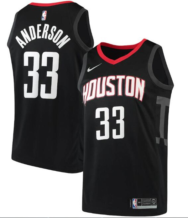 Men's Houston Rockets #33 Ryan Anderson Black NBA Statement Edition Stitched Swingman Jersey