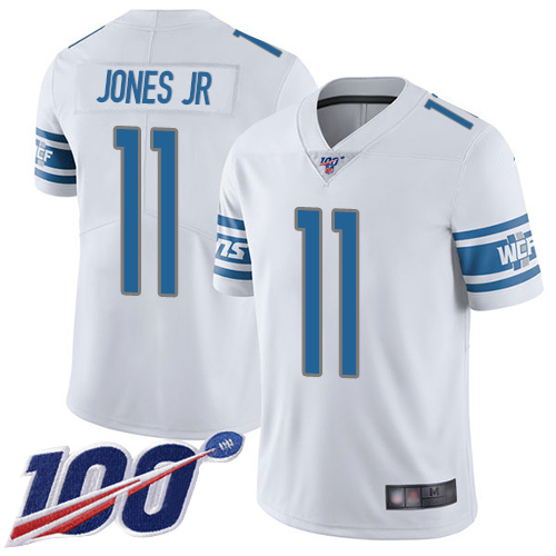 Men's Detroit Lions #11 Marvin Jones Jr. White 2019 100th Season Vapor Untouchable Limited