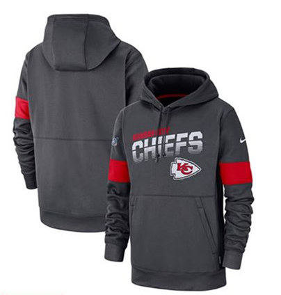 Men's Kansas City Chiefs Grey Pullover Hoodie