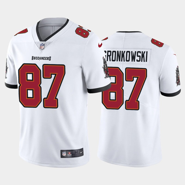 Men's Tampa Bay Buccaneers #87 Rob Gronkowski 2020 White Vapor Untouchable Limited Stitched NFL Jersey