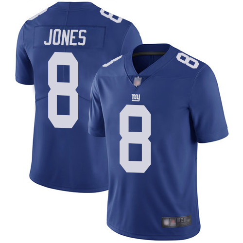 Men's New York Giants #8 Daniel Jones Red Vapor Untouchable Limited Stitched NFL Jersey