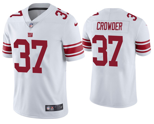 Men's New York Giants #37 Tae Crowder White Vapor Untouchable Limited Stitched Jersey Men's New York Giants #37 Tae Crowder White Vapor Untouchable Limited Stitched Jersey