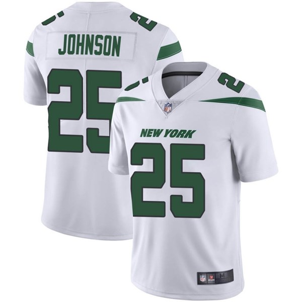 Men's New York Jets #25 Ty Johnson White NFL Vapor Untouchable Limited Stitched Jersey
