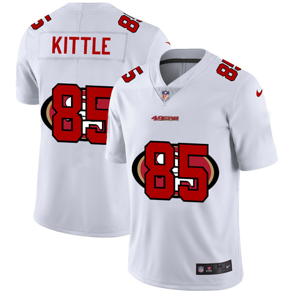 Men's San Francisco 49ers #85 George Kittle White NFL Stitched Jersey