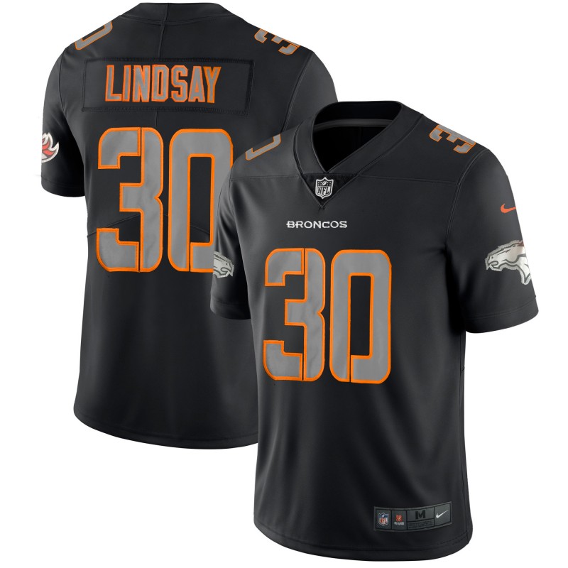 Men's Denver Broncos #30 Phillip Lindsay Black Impact Limited Stitched NFL Jersey