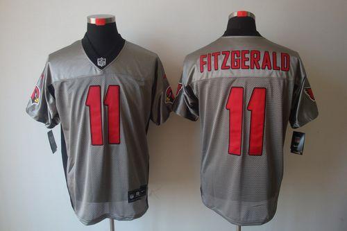 Nike Cardinals #11 Larry Fitzgerald Grey Shadow Men's Stitched NFL Elite Jersey