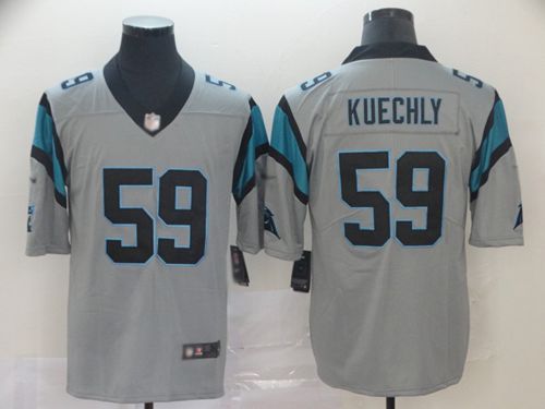 Nike Panthers #59 Luke Kuechly Silver Men's Stitched NFL Limited Inverted Legend Jersey