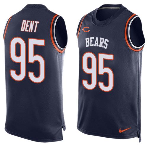 Nike Bears #95 Richard Dent Navy Blue Team Color Men's Stitched NFL Limited Tank Top Jersey