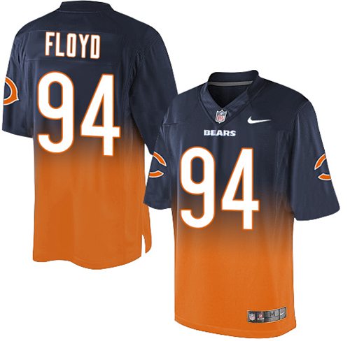 Nike Bears #94 Leonard Floyd Navy Blue/Orange Men's Stitched NFL Elite Fadeaway Fashion Jersey