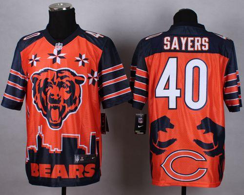 Nike Bears #40 Gale Sayers Orange Men's Stitched NFL Elite Noble Fashion Jersey Nike Bears #40 Gale Sayers Orange Men's Stitched NFL Elite Noble Fashion Jersey
