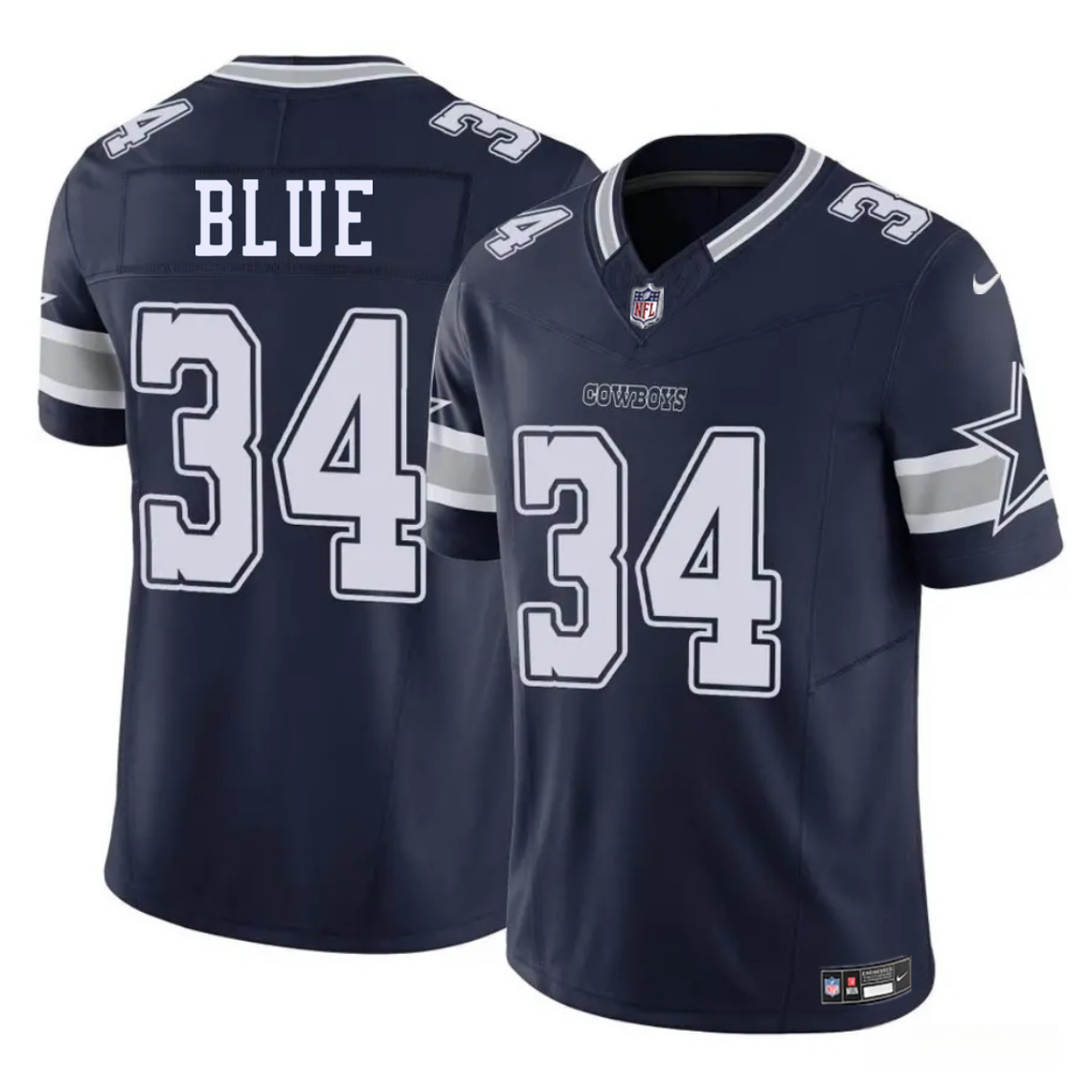 Men's Dallas Cowboys #34 Jaydon Blue Navy 2025 F.U.S.E Draft Vapor Untouchable Limited Stitched Football Jersey Men's Dallas Cowboys #34 Jaydon Blue Navy 2025 F.U.S.E Draft Vapor Untouchable Limited Stitched Football Jersey