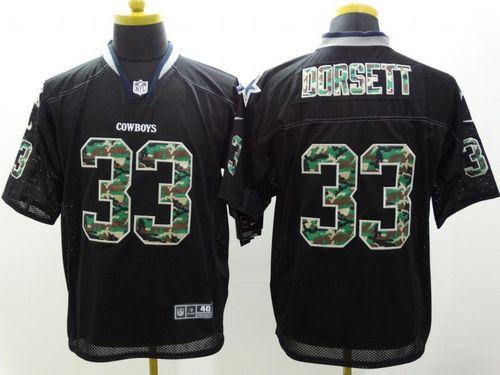 Nike Cowboys #33 Tony Dorsett Black Men's Stitched NFL Elite Camo Fashion Jersey