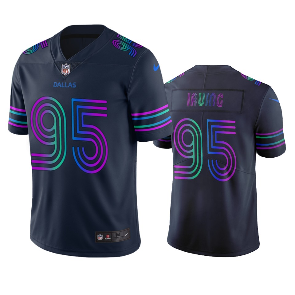 Dallas Cowboys #95 David Irving Navy Vapor Limited City Edition NFL Jersey