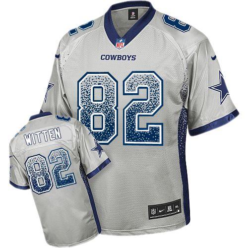 Nike Cowboys #82 Jason Witten Grey Men's Stitched NFL Elite Drift Fashion Jersey