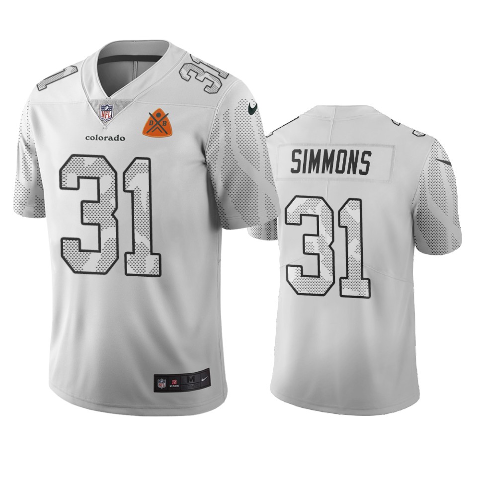 Denver Broncos #31 Justin Simmons White Vapor Limited City Edition NFL Jersey Denver Broncos #31 Justin Simmons White Vapor Limited City Edition NFL Jersey