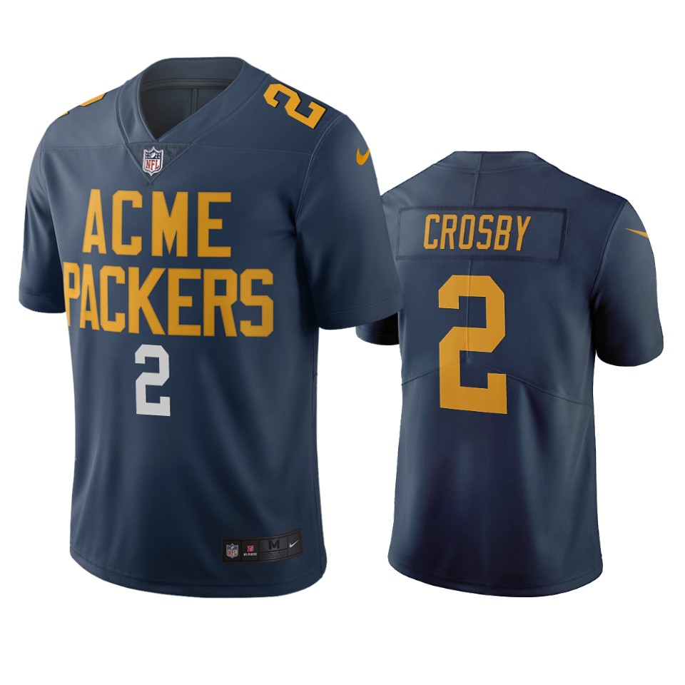 Green Bay Packers #2 Mason Crosby Navy Vapor Limited City Edition NFL Jersey