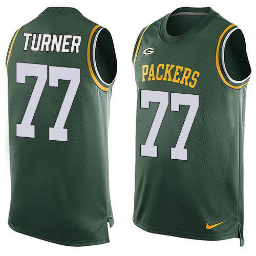 Nike Packers #77 Billy Turner Green Team Color Men's Stitched NFL Limited Tank Top Jersey