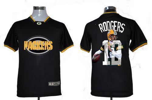 Nike Packers #12 Aaron Rodgers Black Men's NFL Game All Star Fashion Jersey