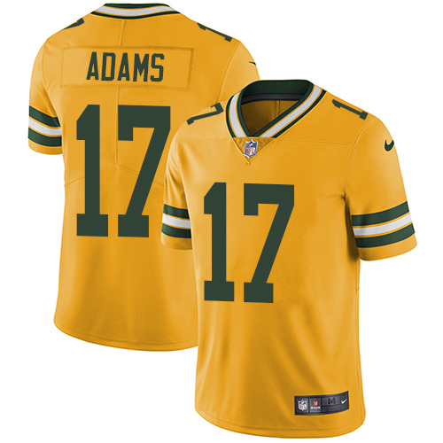 Nike Packers #17 Davante Adams Yellow Men's Stitched NFL Limited Rush Jersey