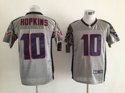 Nike Texans #10 DeAndre Hopkins Grey Shadow Men's Stitched NFL Elite Jersey