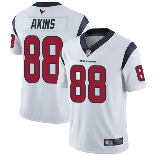 Nike Texans #88 Jordan Akins White Men's Stitched NFL Vapor Untouchable Limited Jersey